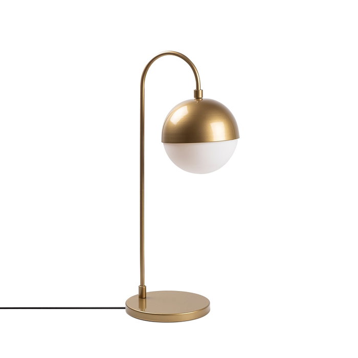 Opviq Horn - 12202 Lámpara de Mesa Dorada con Tapa de Cristal Opviq Horn - 12202 Lámpara de Mesa Dorada con Tapa de Cristal